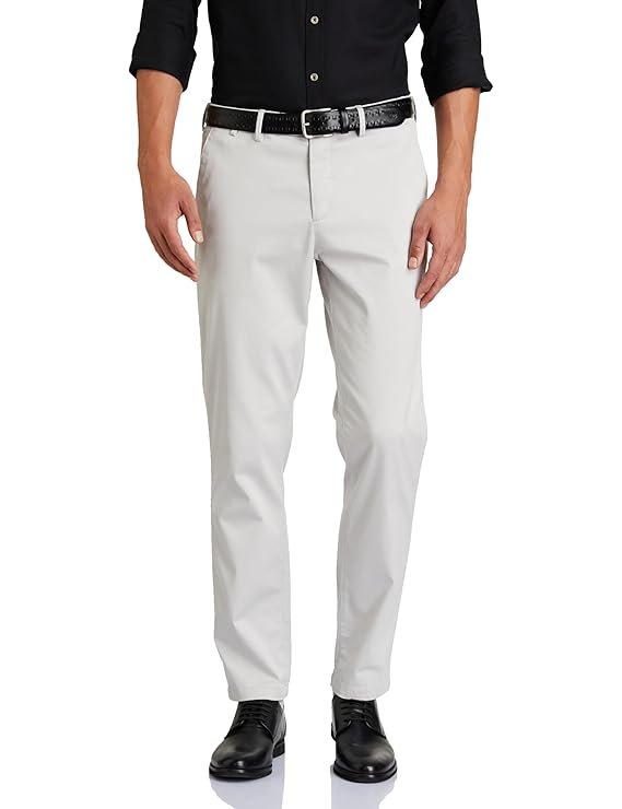 Symbol Premium Men’s Regular Fit Flexi Waist Casual Pants | Stretchable Chinos | Stylish Office Fashion Trousers